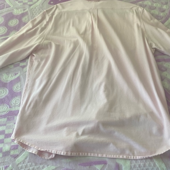 Mens pink mesh long sleeve polo mint - Picture 4 of 5